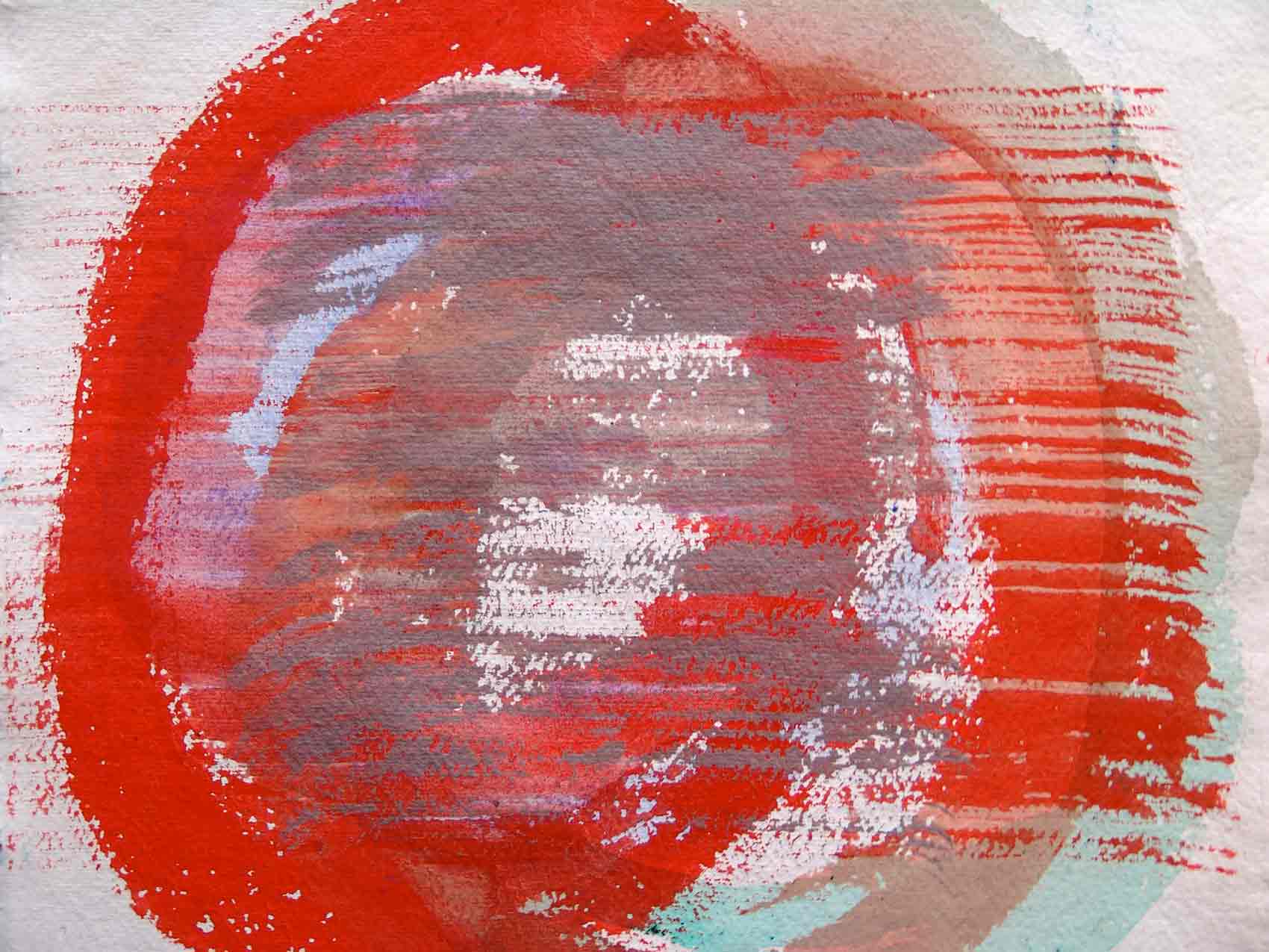 John David´s Gemälde ohne Titel Rot Kunst