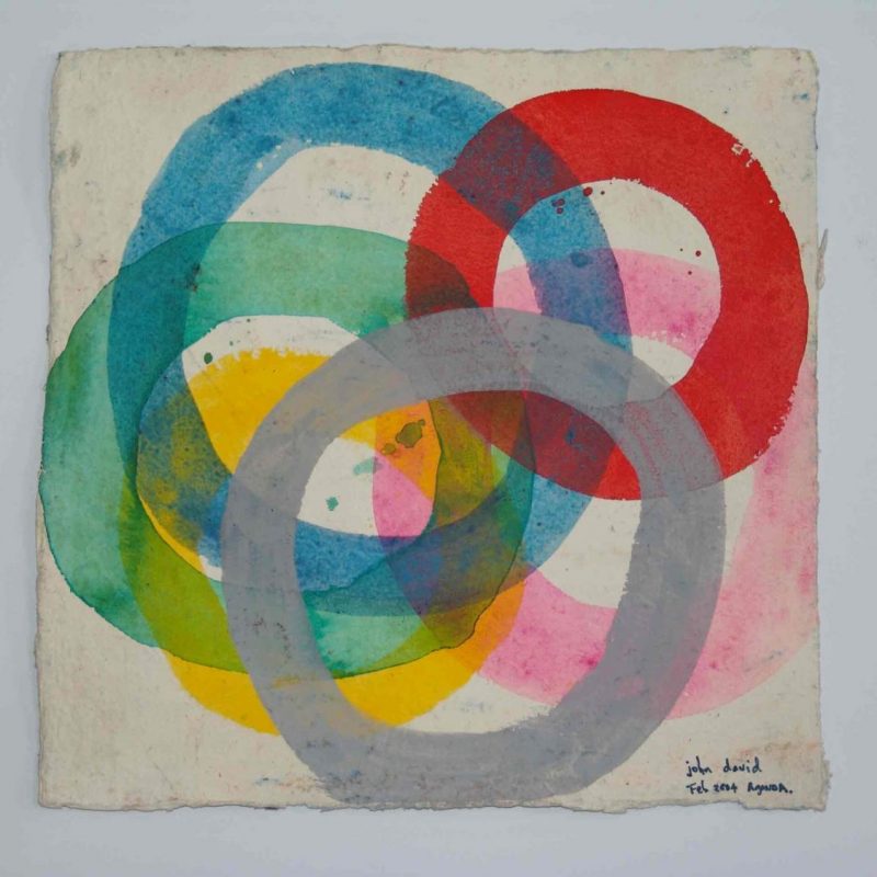 John David´s Gemälde ohne Titel kreisel, Kunst